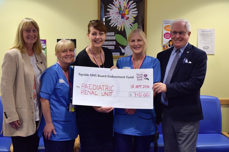 Golden donation to paediatric renal unit