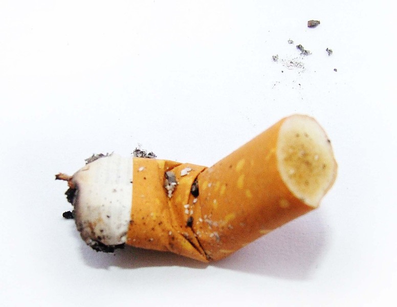 Cigarette being stubbed out