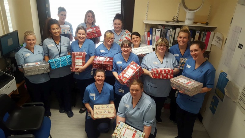 27-11-17 Ninewells staff support Christmas Shoebox appeal