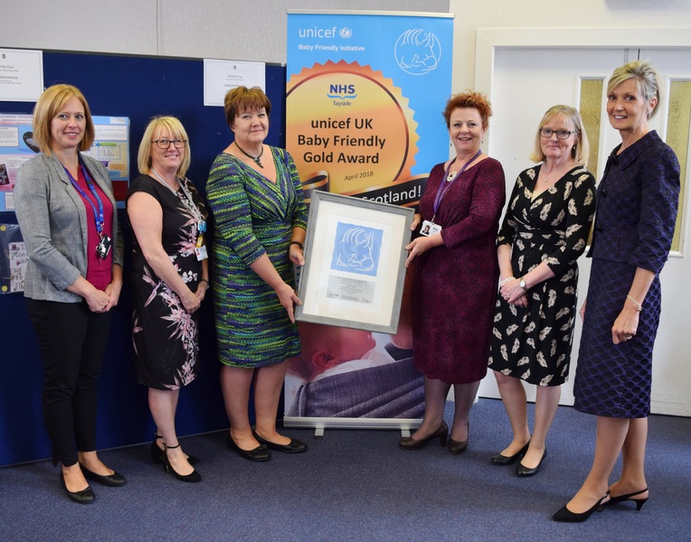 NHS Tayside services first in Scotland to achieve Unicef Gold Award