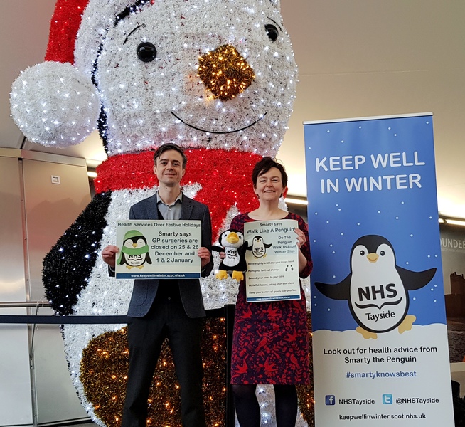 Smarty the penguin launches NHS Tayside’s winter campaign