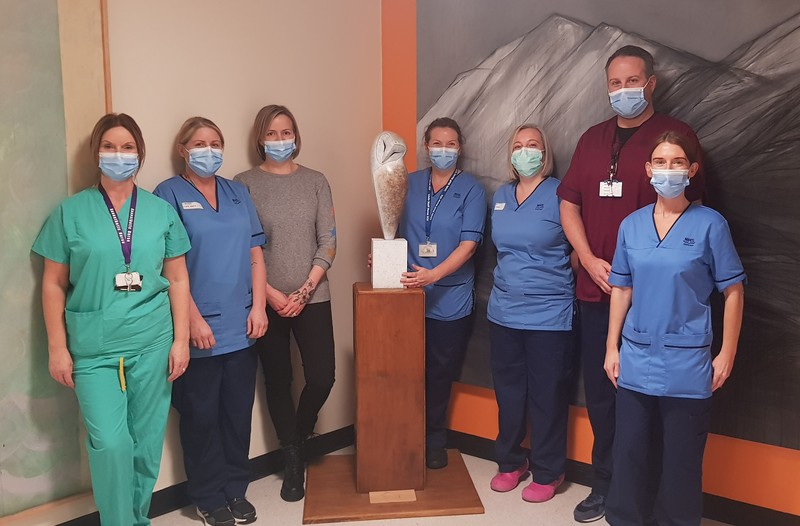Owl sculpture winging its way to Ninewells thanks to staff fundraising efforts
