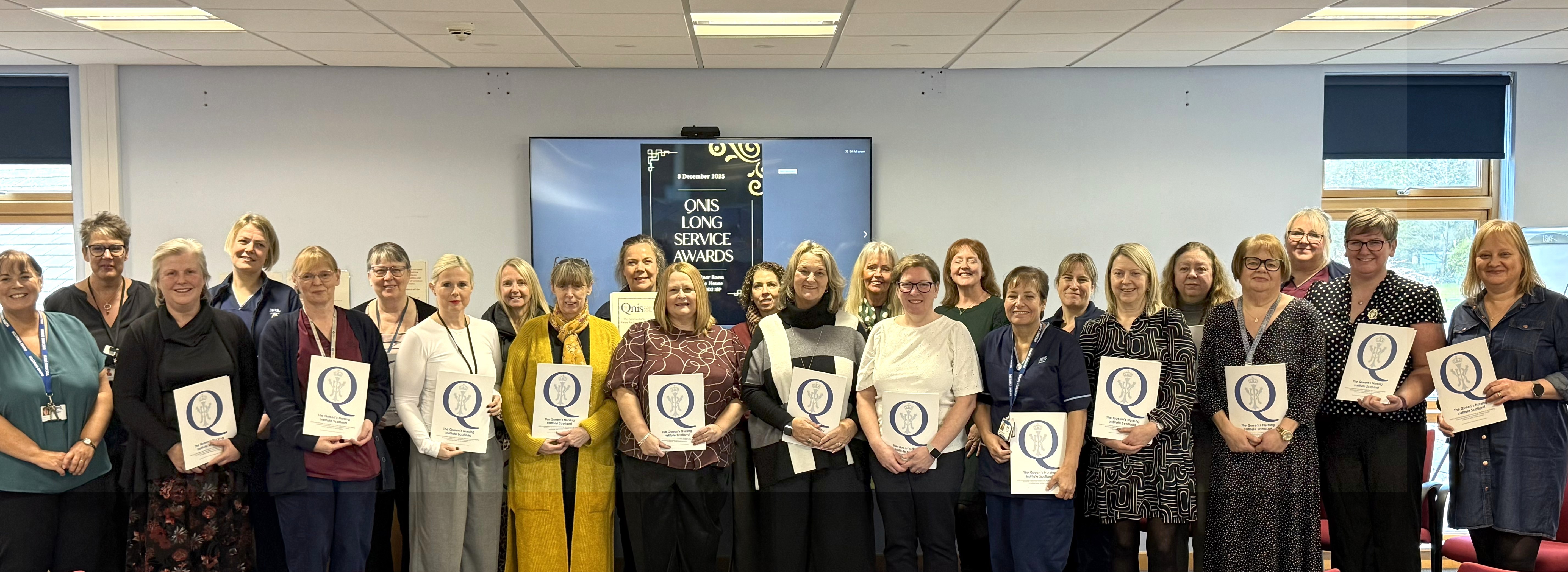 NHS Tayside nurses recognised with QNIS long service awards 