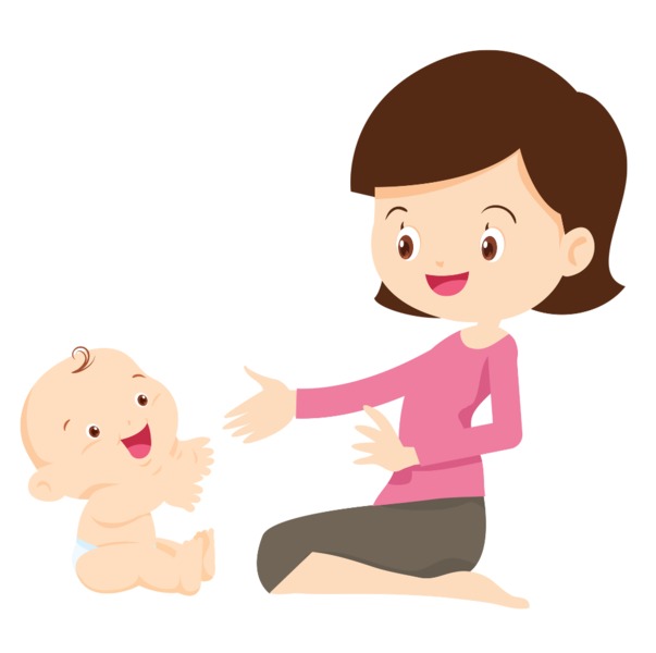 Baby and Mum cartoon