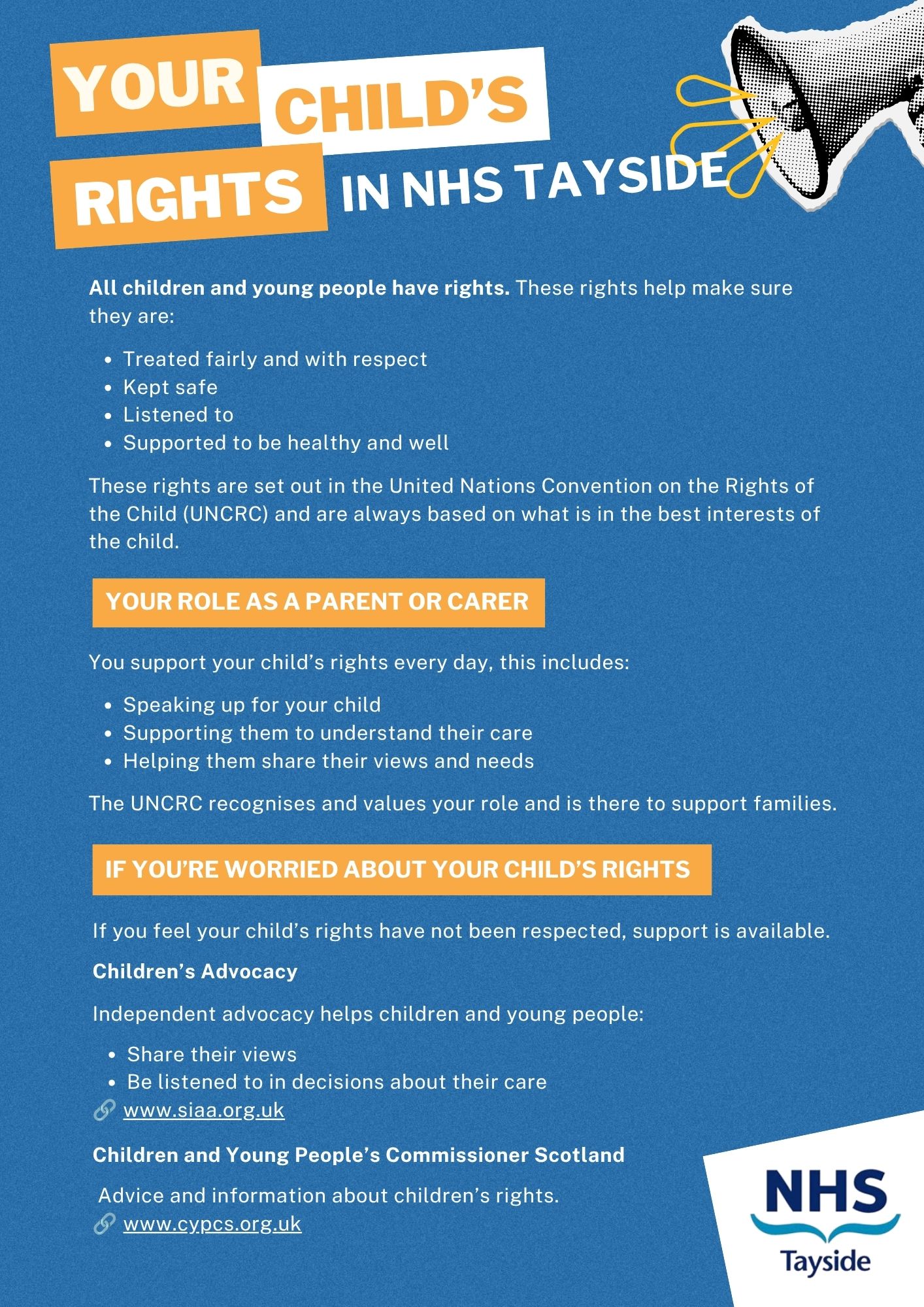 Child Rights Poster NHS Tayside