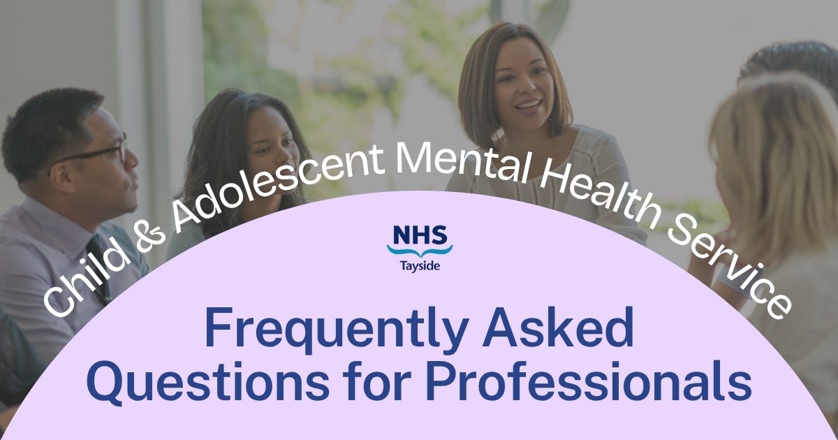 FAQ for professionals camhs website Header
